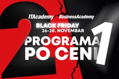 Velika Black Friday akcija na ITAcademy i BusinessAcademy: 2 programa po ceni 1