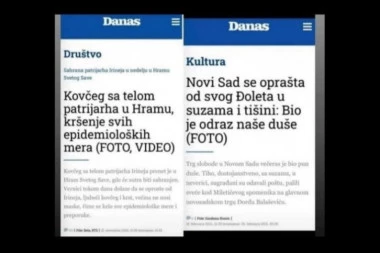 (FOTO) LICEMERJE NA KVADRAT NISKOTIRAŽNOG LISTA "DANAS"! Obraz kao đon na vojničkim čizmama!