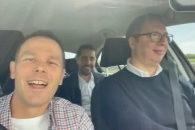 ONO KAD VAS VOZI PREDSEDNIK SRBIJE: Mali objavio snimak Vučića ZA VOLANOM i oduševio Srbiju! (VIDEO)