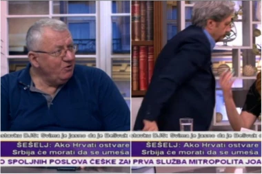 (VIDEO) ŽESTOK OKRŠAJ U EMISIJI UŽIVO, VODITELJ NAPUSTIO STUDIO! Marić Šešelju: Toliko si ljudi upropastio!