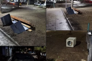 BAHATI VOZAČ ULETEO U DEČIJE IGRALIŠTE: Uništen deo Petog parkića na Zvezdari (FOTO)