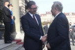 VUČIĆ DOČEKAO KRIVOKAPIĆA U PREDSEDNIŠTVU: Poželeo mu dobrodošlicu