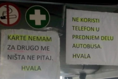 KARTE NEMAM, ZA DRUGO ME NE PITAJ! Urnebesan natpis vozača gradskog autobusa u Beogradu!