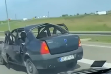 DA LI JE OVO REALNO!? Mrtav pijan vozio po auto-putu SLUPAN AUTOMOBIL! Pre toga sleteo sa puta! (VIDEO)