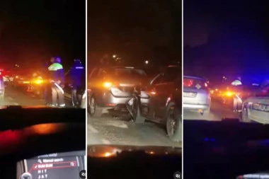 LANČANI SUDAR U TOPČIDERU: U jezivom udesu pet vozila uništeno, dve osobe povređene (VIDEO)