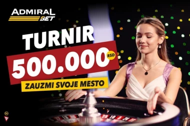 POČEO ADMIRALBET RULET TURNIR – NAGRADNI FOND 500.000 DINARA