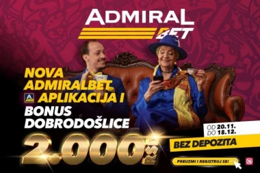 JOŠ UVEK MOŽETE PREUZETI DUPLO VEĆI BONUS DOBRODOŠLICE U ADMIRALBETU