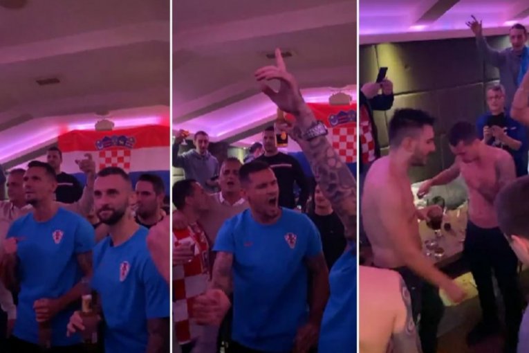 PRST U OKO SRBIMA KOJI SU NAVIJALI ZA HRVATSKU! Lovren i Brozović grmeli ZA DOM SPREMNI - užasan gest "Vatrenih" posle dočeka u Zagrebu! (VIDEO)