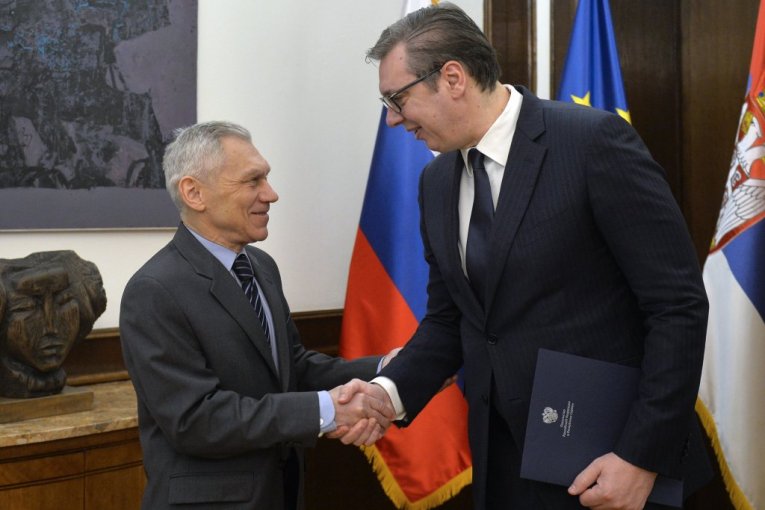 VUČIĆ SA BOCAN-HARČENKOM: Ambasador uručio čestitku Vladimira Putina povodom Dana državnosti! (FOTO)