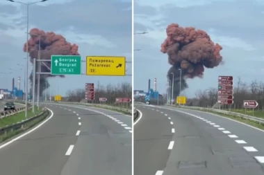 CRVENI OBLAK DIMA NADVIO SE NAD SMEDEREVOM: Građani uznemireni, oglasio se MUP (VIDEO)