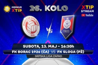 Derbi meč 26. kola Srpske lige – grupa Zapad, samo na Xtip Stream-u!