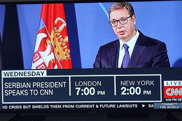 VUČIĆ GOVORI ZA CNN: Uživo u programu američkog informativnog kanala