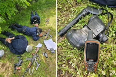 POGLEDAJTE KAKO SU UHAPŠENI KURTIJEVI SPECIJALCI: Usred šume im stavljene lisice na ruke (VIDEO)