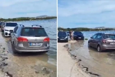 AKO PLANIRATE LETOVANJE U HRVATSKOJ, PAZITE GDE SE PARKIRATE: Umesto uz put, automobile pronašli u vodi: "Prvi red do mora dobio novo značenje"