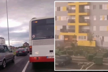 NEVREME PRAVILO HAOS PO ZEMUNU Kontejneri leteli po ulici, roletne na stanovima kao da su izbušene GELERIMA, blokiran i izlaz na auto-put!