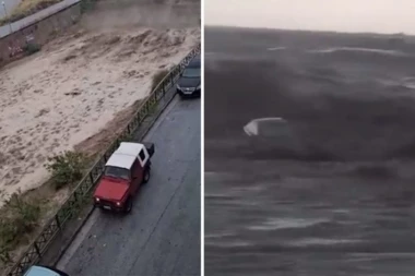 BUJICA ODNELA AUTOMOBILE SRBIMA U MORE: Nezapamćeno nevreme u Grčkoj, turisti zarobljeni u zemlji! Došli preko agencije, ali nazad NE MOGU