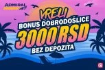 SAMO 3 DANA JE OSTALO DA PREUZMETE ADMIRALBETOV LETNJI BONUS DOBRODOŠLICE