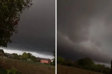 POČELO JE! Nevreme stiglo u Srbiju! JAK GRAD SE SRUČIO NA FRUŠKU GORU, POGLEDAJTE KAKAV JEZIV TAMNI OBLAK IDE KA JUŽNOBAČKOM OKRUGU! (VIDEO)