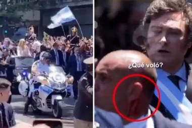 UMALO FLAŠA U GLAVU! Veliki incident na inauguraciji novog predsednika Argentine! HAVIJER MILEI ZA DLAKU IZBEGAO UDARAC! (VIDEO)