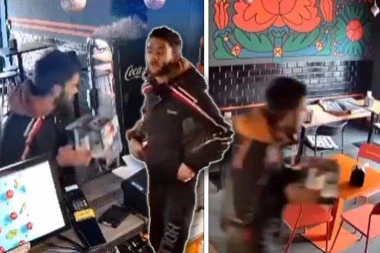 AMAN, GDE ĆE TI DUŠA? Momak uleteo u restoran i ukrao humanitarnu kutiju (VIDEO)