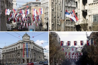 BEOGRAD NIKAD NIJE BIO LEPŠI! Prestonica u ZASTAVAMA SRBIJE - Raskošne trobojke vijore gradom uoči DANA DRŽAVNOSTI! VELIČANSTVEN PRIZOR!  (FOTO)