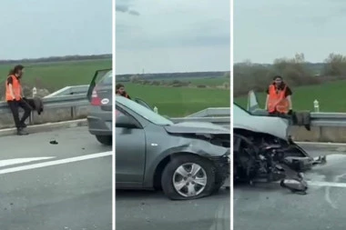 JEZIVA SAOBRAĆAJKA NA AUTO-PUTU MILOŠ VELIKI: Svuda po putu srča i delovi automobila! (VIDOE)