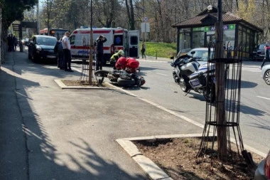 NEZGODA NA SAVSKOM VENCU: Hitna pomoć ODMAH INTERVENISALA zbog motocikliste (FOTO)