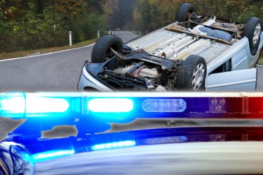 UŽAS NA OBRENOVAČKOM PUTU! Automobil se zakucao u bankinu!