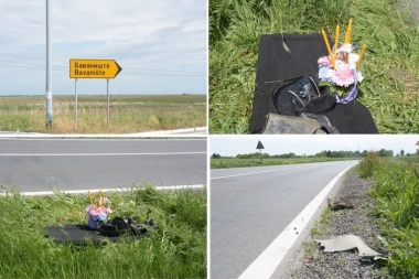 OVO JE KOBNA KRIVINA U PANČEVU GDE JE POGINUO TINEJDŽER! Delovi automobila još uvek razbacani na sve strane, MEDICINSKA OPREMA STOJI KRAJ PUTA! (FOTO, VIDEO)