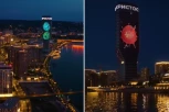 SPEKTAKL U PRESTONICI: Kula Beograd zasijala u vaskršnjim simbolima! (VIDEO)