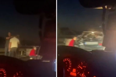 TEŽAK UDES NA AUTO-PUTU MILOŠ VELIKI! Izgubio kontrolu nad vozilom i zakucao se u bankinu! (VIDEO)