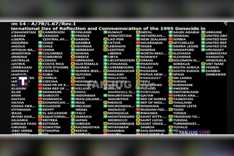 OVAKO SE GLASALO U UN! 84 zemlje ZA, 19 PROTIV, 68 UZDRŽANO - u sali nije bilo 19 zemalja!