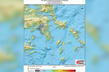 SNAŽAN ZEMLJOTRES POGODIO GRČKU! Treslo se žestoko, epicentar na 82 km od Atine