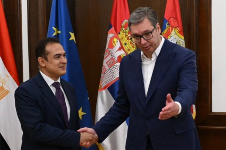 VUČIĆ NA SASTANKU SA SALAHOM NAJAVIO POSETU EGIPTU: "Naši odnosi zasnovani su na temeljima tradicionalnog prijateljstva" (FOTO)