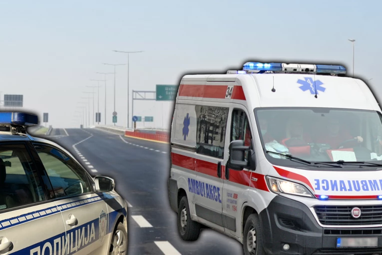 POVREĐEN MOTOCIKLISTA (36) U BEOGRADU: Hitno prevezen u Urgentni centar!