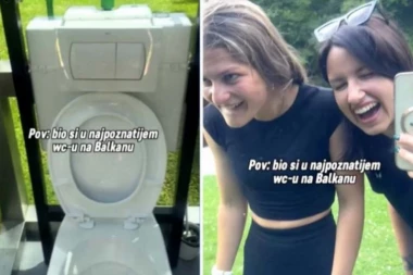 NAJČUDNIJI JAVNI WC NA BALKANU JE POSTAO HIT NA MREŽAMA: Prijatelji su je posmatrali i snimali dok je bila unutra