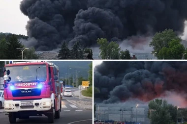 DRAMATIČNA SITUACIJA NADOMAK ZAGREBA! Fabrika plastike još uvek u plamenu, u gašenje požara uključuju se i ROBOTI! (FOTO/VIDEO)