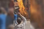 DRAMA U UŽICU: Curi gas, veliki plamen kod bivše fabrike (VIDEO)