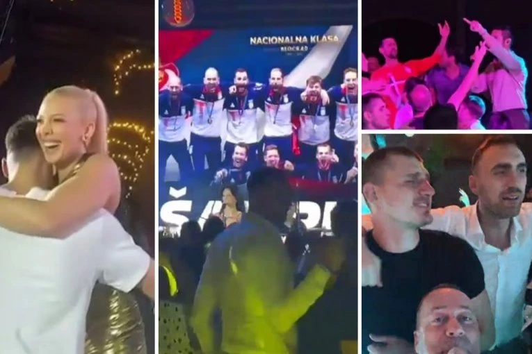 OVAKO SU DO ZORE SLAVILI SRPSKI OLIMPIJCI! Nole dizao TRI PRSTA, Jokić padao u TRANS, kapiten Bogi PAO NA GRUDI poznatoj pevačici! (VIDEO)