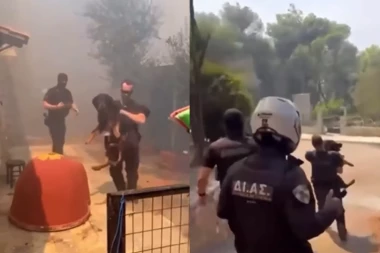 POTRESNO! Herojski gest policajca u Grčkoj tera suze na oči: Spasili ljude iz kuće u plamenu, pa se vratili po njihovog psa (VIDEO)