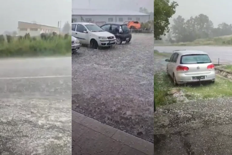 PREPOLJE KAO USRED ZIME! Sručilo se stravično nevreme, TUČE GRAD, naneo veliku štetu! (VIDEO)