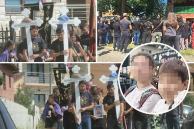 NEBO JE DOBILO DVA ANĐELA! SAHRANJENI BRAT I SESTRA KOJI SU POGINULI KOD LAZAREVCA! Grobljem odjekivalo: "Zašto oni? Zašto ne uzme mene?" (FOTO/VIDEO)