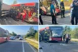 JEDAN ČOVEK POGINUO, DRUGOM RASCEPANA GLAVA, MNOGO POVREĐENIH U SUDARU AUTOBUSA GSP-A I KAMIONA (FOTO/VIDEO)