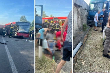 STRAVIČNI KRICI ODJEKIVALI OBRENOVAČKIM PUTEM! Ljudi krvavi izlazili iz autobusa smrti, jedan čovek ležao mrtav, žena vikala: "ZOVITE MI SINA..."