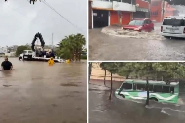 JEZIVE POSLEDICE OLUJE! Poplave i bujice pustoše grad, prodavnice i škole su zatvorene, a LETOVI OTKAZANI (VIDEO)