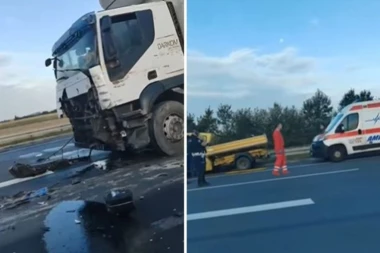 IMA POVREĐENIH! Hitna pomoć i vatrogasci na obilaznici oko Surčina zbog saobraćajne nezgode (VIDEO)