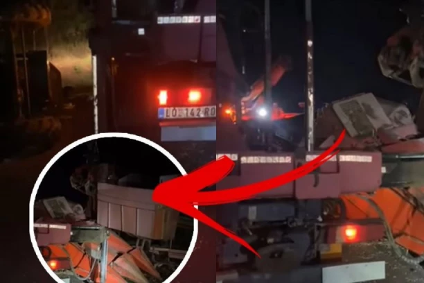 JEZIVI SNIMCI SA MESTA NESREĆE KOD KRALJEVA! Traktor prevrnut, "bmw" smrskan i prepolovljen! (FOTO, VIDEO)