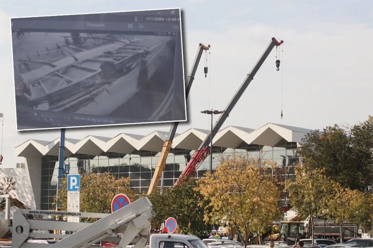 (UZNEMIRUJUĆI SNIMAK) KAMERA SNIMILA TRENUTAK KADA JE NADSTREŠNICA PALA NA LJUDE! Horor u Novom Sadu!