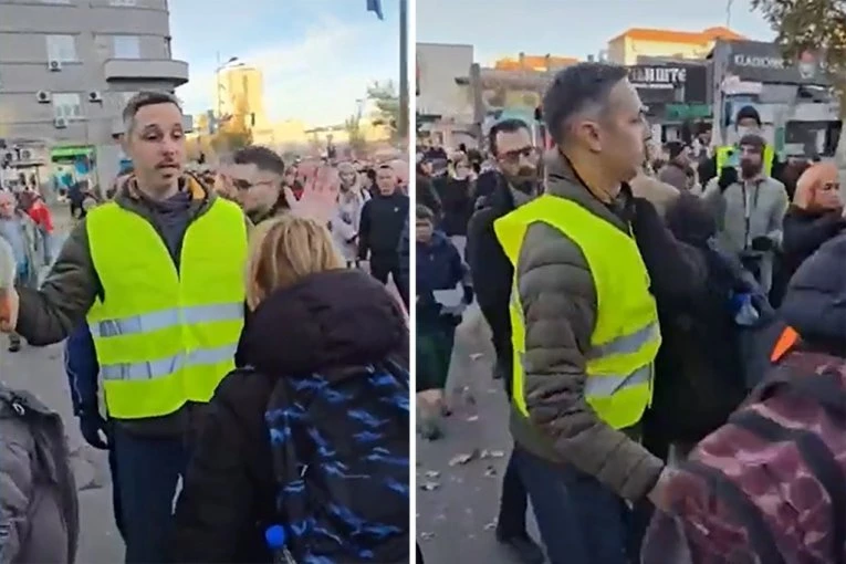 HAOS NA PROTESTU OPOZICIJE U NOVOM SADU! Pogledajte kako su besramno nasrnuli na ženu! (VIDEO)