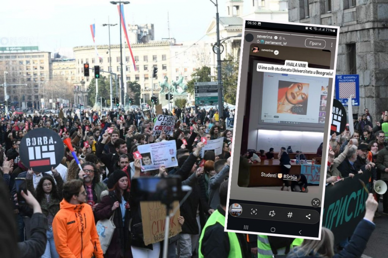 SKANDAL! JE L' OVO TA ELITA?! Đilasovi studenti gledaju Severinin film tamo gde se održavaju predavanja! (VIDEO)